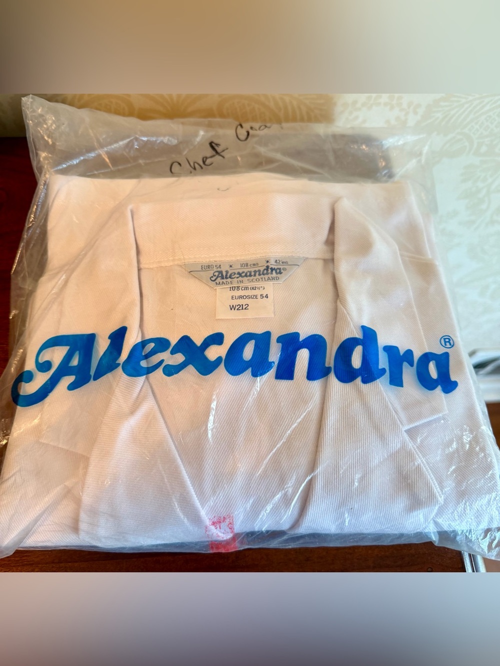 NEW Vintage Alexandra Scotland Chef Coat Jacket White W212 Size 54 42.5” Chest